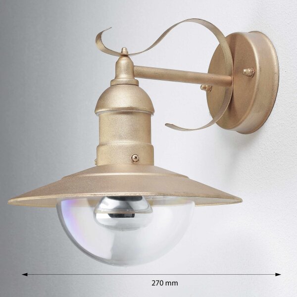 Außen Wandleuchte in hellem Gold Rustikal