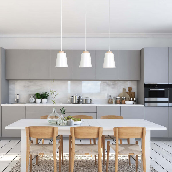 Weiße Pendelleuchte Nordic Design ROGER
