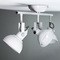Retro Strahler schwenkbar Weiß 3-flmg E14 GINA