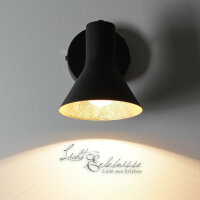 Wandlampe NINA in Schwarz Gold Antik