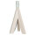 Edle Tischlampe Holz Stoffschirm Grau 31cm Ø17cm