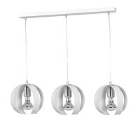 Hängelampe Metall 66cm lang Weiß Esstisch DANI