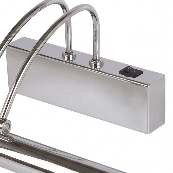 Verstellbare Bilderleuchte LED Chrom 68 cm mit Schalter