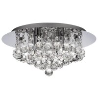 Klassische Kristall Deckenleuchte Deckenlampe in Chrom