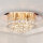 Klassische Deckenleuchte Gold Kristall Glas Metall 4x G9 Ø35 cm
