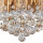 Klassische Deckenleuchte Gold Kristall Glas Metall 4x G9 Ø35 cm