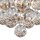 Klassische Deckenleuchte Gold Kristall Glas Metall 4x G9 Ø35 cm