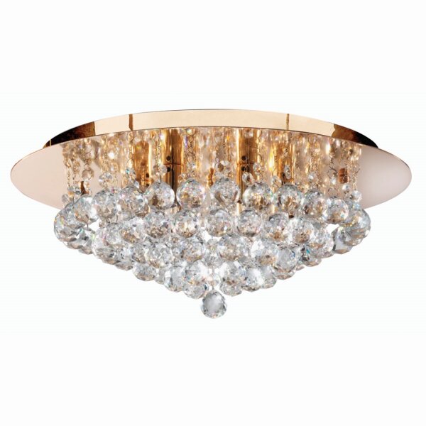 Kristall Deckenlampe Klassisch in Gold