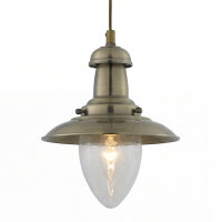 Pendelleuchte Industrie Bronze Glas E27 Ø18 cm...