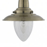 Pendelleuchte Industrie Bronze Glas E27 Ø18 cm...
