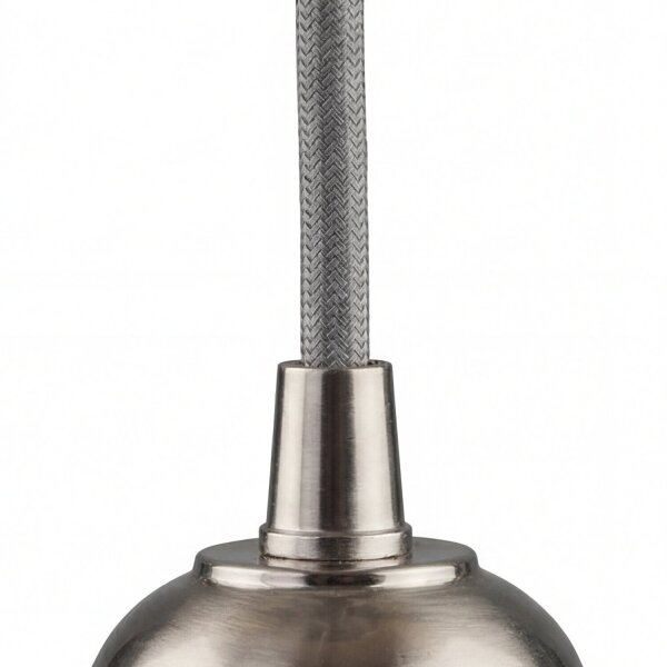 Pendelleuchte Industrie Silber Glas E27 Ø18 cm Maritim