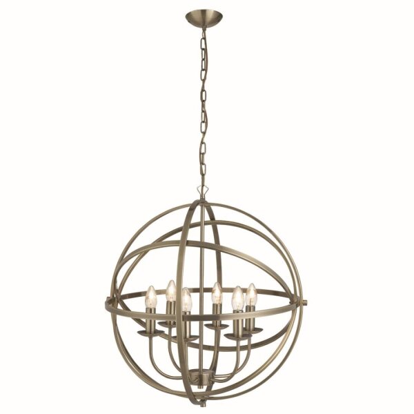 Hängeleuchte in Bronze 6-flmg
