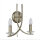 Moderne 2 flammige Wandleuchte antik messing