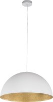 Moderne Pendelleuchte Wei&szlig; Gold Ferra