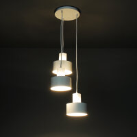 Weiße Pendelleuchte Retro Schirmform