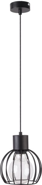 Schwarze Pendelleuchte rund geometrisch