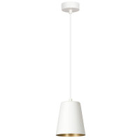 Pendelleuchte Wei&szlig; Gold Metall Retro flexibel E27