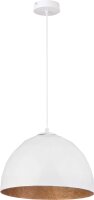 Design Pendelleuchte Wei&szlig; Kupfer