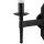 Wandlampe Rustikal Schwarz Eisen E14 B:33,5 cm Schalter