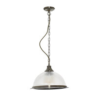 Pendelleuchte mit Glasschirm Antik