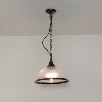 Pendelleuchte mit Glasschirm Antik
