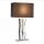 Tischlampe Stoffschirm blendarm 60 cm E27 Chrom Schwarz