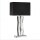 Tischlampe Stoffschirm blendarm 60 cm E27 Chrom Schwarz