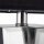 Tischlampe Stoffschirm blendarm 60 cm E27 Chrom Schwarz