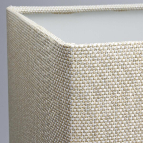 Tischlampe Holz Stoff E27 43,5 cm blendarm Braun Beige