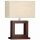 Tischlampe Holz Stoff E27 43,5 cm blendarm Braun Beige