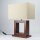 Tischlampe Holz Stoff E27 43,5 cm blendarm Braun Beige