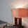 Tischlampe Holz Stoff E27 43,5 cm blendarm Braun Beige