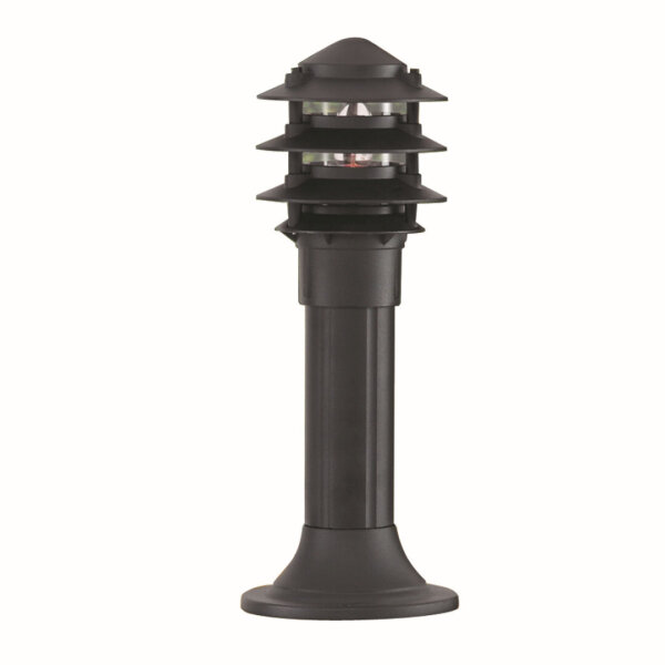 Moderne Außen Stehleuchte E27 BOLLARDS in Schwarz