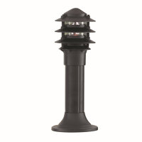 Moderne Au&szlig;en Stehleuchte E27 BOLLARDS in Schwarz