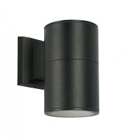 Au&szlig;enwandlampe Schwarz Aluminium rund IP54 ONTARIO