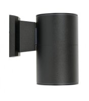 Außenwandlampe Schwarz Aluminium rund IP54 ONTARIO