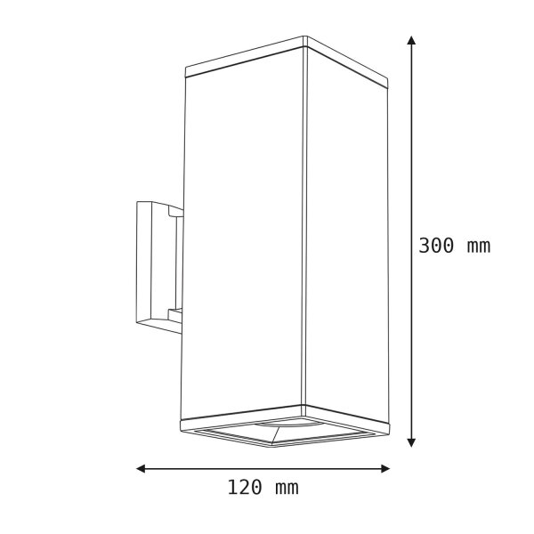 Wandleuchte in Silber Aluminium IP54 Modern