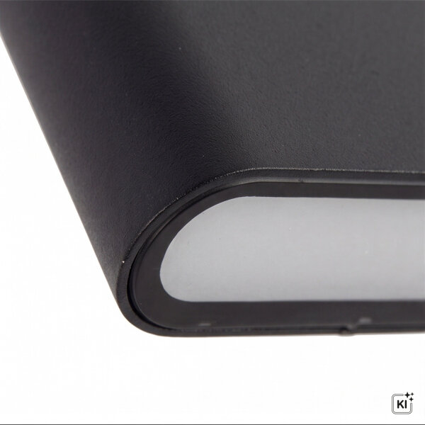 LED Außenleuchte flach Schwarz IP54 Up Down 3000K