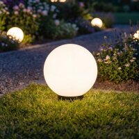Kugel Gartenleuchte Wei&szlig; &Oslash;40cm rund KULKA