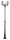 Kandelaber Schwarz 180-280 cm Rustikal 2x E27
