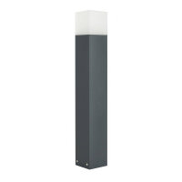 Eckige Pollerleuchte Anthrazit IP44 70 cm E27