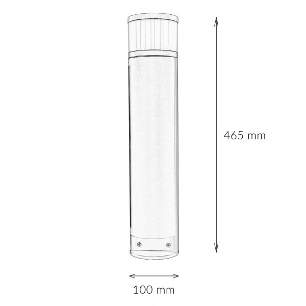 Außenlampe mit Steckdose Anthrazit 46,5cm blendarm
