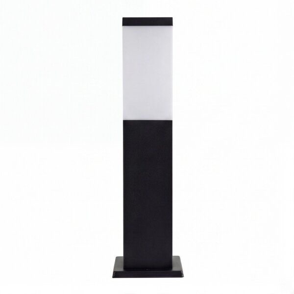 Außenlampe Schwarz Edelstahl 45cm IP44 eckig E27
