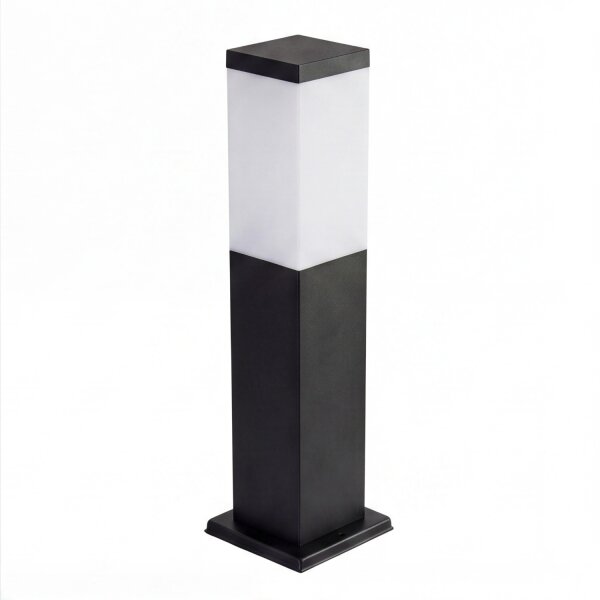 Außenlampe Schwarz Edelstahl 45cm IP44 eckig E27