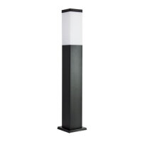 Eckige Pollerleuchte Schwarz Edelstahl 65cm