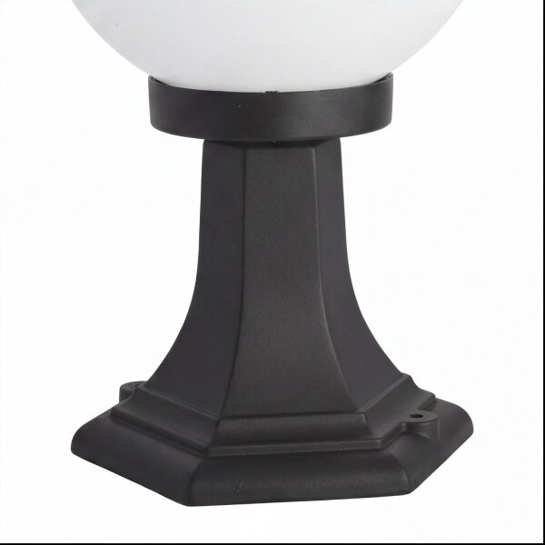 Außenlampe Schwarz Weiß Kugelschirm 36cm E27