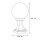Außenlampe Schwarz Weiß Kugelschirm 36cm E27