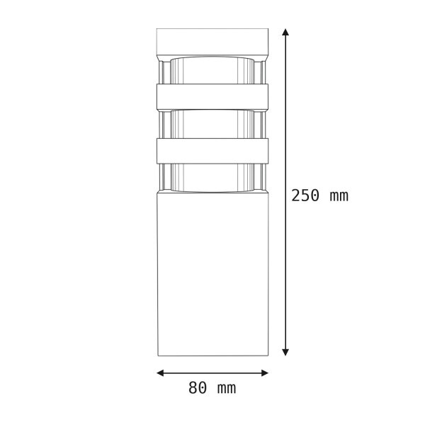 Außenlampe BERINGEN IP54 E27 klein 25 cm Anthrazit
