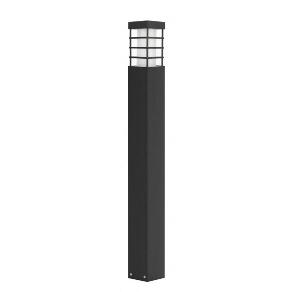 Moderne Gartenleuchte eckig 75 cm IP54 Schwarz