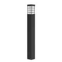 Moderne Gartenleuchte eckig 75 cm IP54 Schwarz